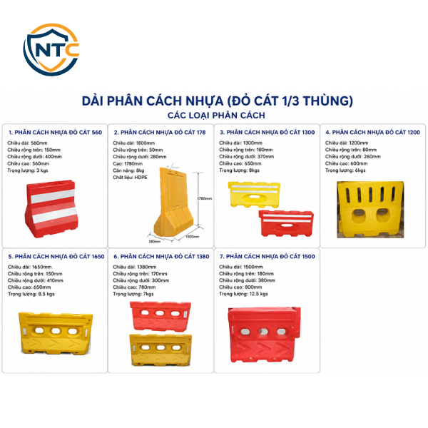 Dải Phân Cách Nhựa (Đỏ Cát 1/3 Thùng)