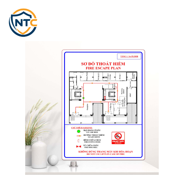 Sơ Đồ Thoát Hiểm In Trên Mica