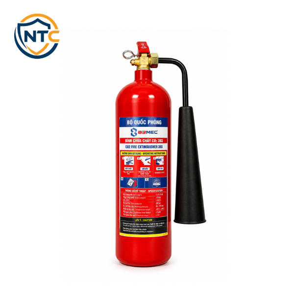 Bình Chữa Cháy CO₂ 3kg Bộ Quốc Phòng