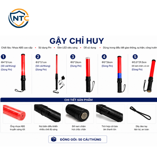 Gậy Chỉ Huy(Sạc, Hai Màu,còi )