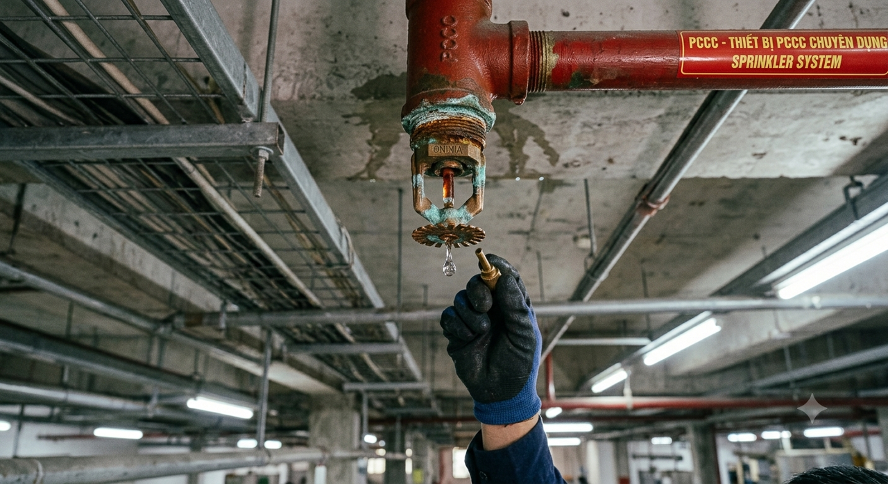 Đầu phun Sprinkler gặp sự cố