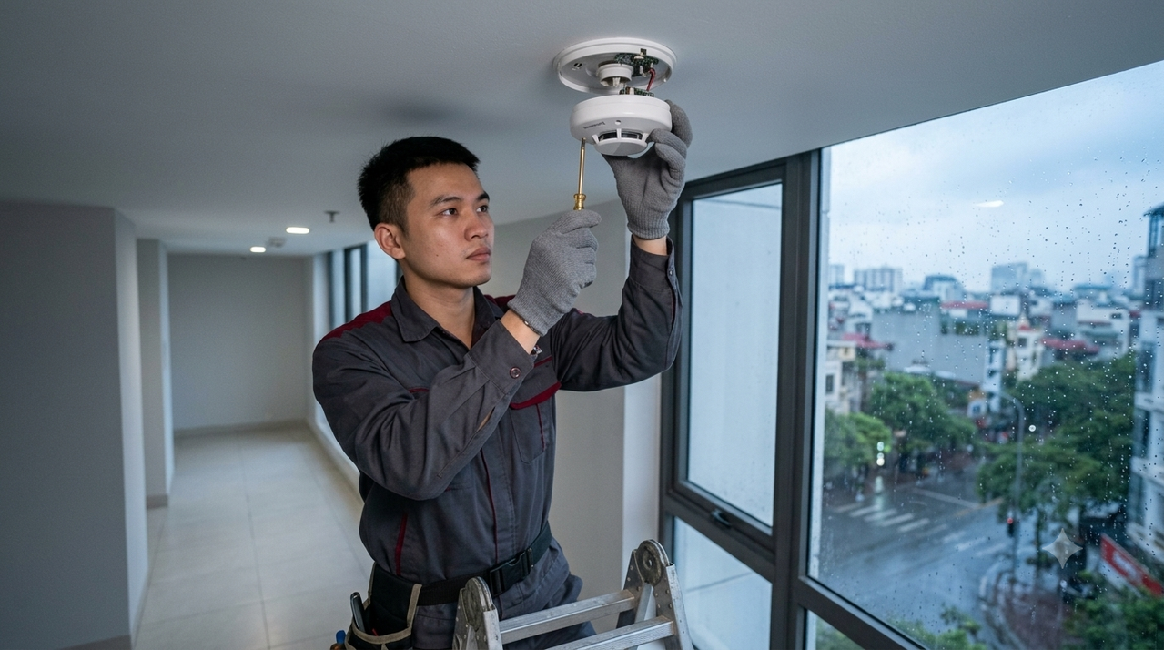 Đội ngũ kỹ thuật NTC bảo trì hệ thống PCCC