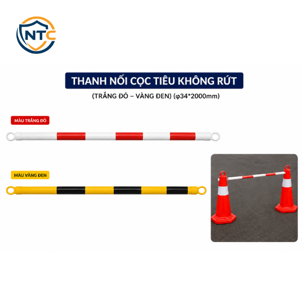 Thanh Nối Cọc Tiêu Không Rút (Trắng Đỏ - Vàng Đen)