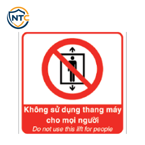 Biển Cấm Sử Dụng Thang Máy