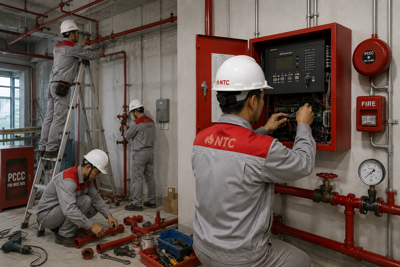 Tiến hành thi công bảo trì
