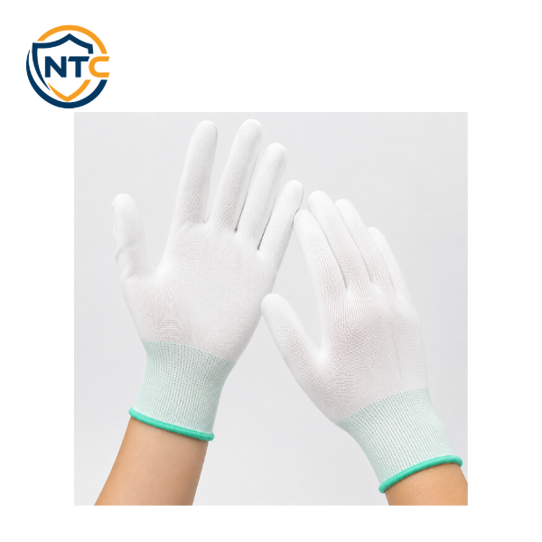 Găng Tay Nylon Phủ PU Lòng Bàn Tay Chống Trượt